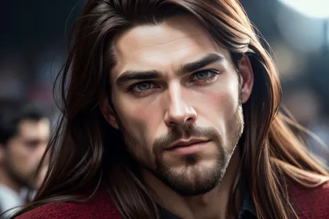 an awarded profesional photography of (1man:1.3) German  with ruby eyes  with  male Long straight hair with a center part hairstyle hairstyle and scruffy beard in red  color, he is Talent agent   furled brow, playing a game living piece   in movie theater ,(epic scene:1.3),ultradetialed character with perfect face,detailed skin,(ultrasharp:1.3),(masterpiece:1.1),best quality,(photorealistic:1.2),ultrarealistic,realistic ultradetailed character,4k perfect quality, <lyco:GoodHands-beta2:1> by by Joel Meyerowitz Overcast Lighting camera angle wide shot and focus on upper body Magnificent,Imperceptible detail,Intricately designed,  (perfect quality face:1.5)  hyper-detailed complex,  insanely detailed, detailed clothes, detailed skin, detailed body, , 1man, realistic lights, realistic shadows, profesional photo