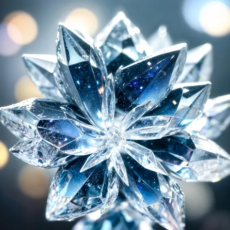 (masterpiece:1.0), (best quality:1.4), macro shot of (ice crystal:1.3) with (bokeh background:1.2), (bokeh:1.4), (ultra highres:1.2), bokeh sparkles, (photorealistic:1.4), (8k, RAW photo:1.2), (sharp focus:1.4), macro photography, extreme close-up, microscopic, volumetric lighting, vignette, lowkey, glowing, focus stacking, extremely intricate, extreme detail, retouched, soft light,