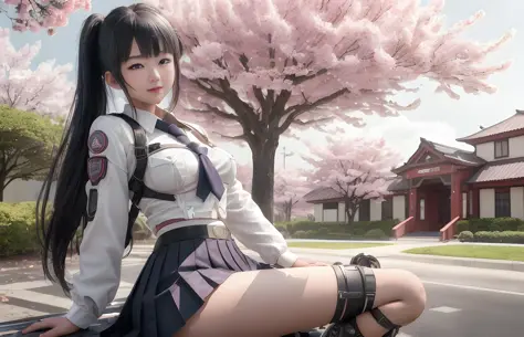 (masterpiece, best quality:1.2), cowboy shot, solo, 1girl, anegasaki nene, smile, closed mouth, looking at viewer, school uniform, serafuku, pleated skirt, school entrance, school building in background, tree, sakura falling petals, adult porn movie style,(ultra realistic photo shot in a dark studio), (masterpiece, top quality, best quality, official art, beautiful and horrific:1.2), (Erotic), best quality, high resolution scan, (photo by Canon 5d, 50mm ZEISS lens), (1girl:1.3), extreme detailed,colorful,highest detailed ((ultra-detailed)), (highly detailed CG illustration), ((an extremely delicate and beautiful)), (cinematic light),((1mechanical girl)), spreading legs, solo, full body,(machine made joints:1.2),((machanical limbs)),(mechanical vertebra attaching to back),((mechanical cervial attaching to neck)),expressionless,(violent sex act), (strangle),(Pussy penetration), (the girl is Brutally Killed in Action), (character focus), horrific background,(blood:1.5), (8k uhd, hdr, dof), (professionally color graded), sharp focus, rim lighting, dimly lit