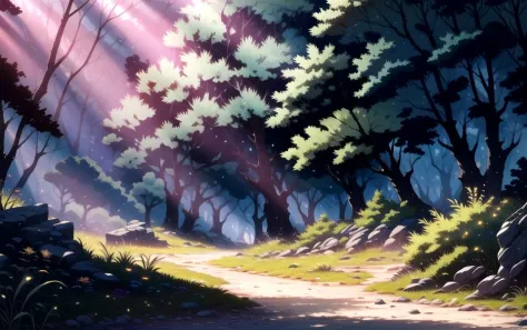 <lora:ManhwaUltima-000039:0.90>
((manhwa-scenery)), tree, scenery, outdoors, no humans, grass, sunlight, nature, day, rock, light rays, forest, sunbeam, depth of field, path
(((masterpiece))), (highest quality), best quality, highres, (intricate details), 8K, extremely detailed, Digital Art, (Hyper-Detailed Background:1.2), (realistic background),  (intricate details), award-winning, hyper-detailed, (illustration:1.1),