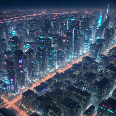 a view of a city at night with a lot of lights