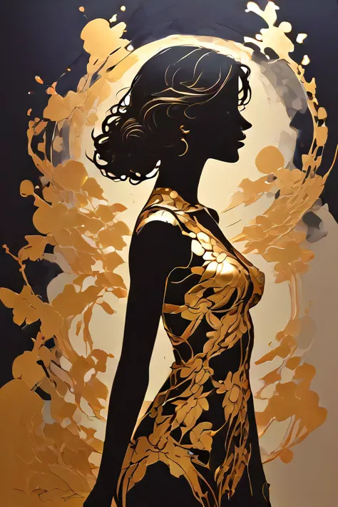 score_9,score_8_up,<lora:turbo_xl:1>,<lora:silhouette_with_gold_foil-05:1>,silhouette_with_gold_foil,abstract,1girl,