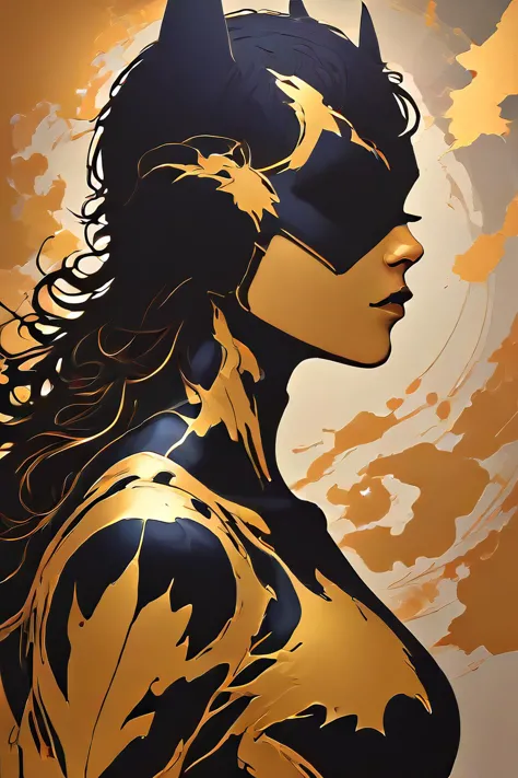 score_9,score_8_up,<lora:Turbo_XL:1>,<lora:Silhouette_with_Gold_Foil-05:1>,silhouette_with_gold_foil,abstract,upper body,silhouette of batgirl,