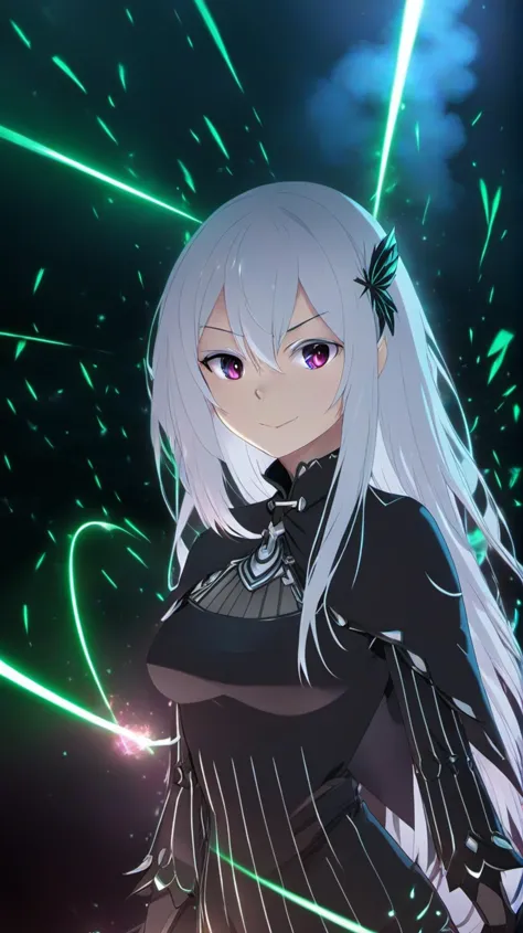 <lora:Anime Enhancer XL V2:.5> <lora:Echidna:1>1girl, echidna_rezero, , echidna_rezero at a rave in an underground club, lasers cutting through smoke, her eyes glowing with power