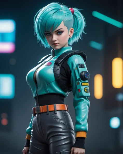(masterpiece), , (extremely detailed),  (cinematic lighting),(silicone skin texture)
2d style, Bulma, bob cut hair, a-line hair,...