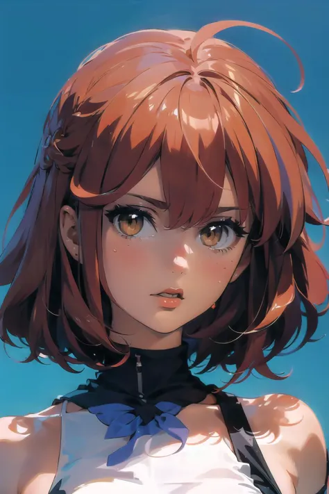 (masterpiece),best quality,(retro artstyle),portrait,upper_body,gudako,