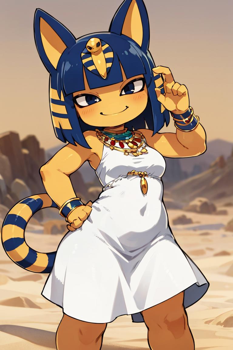 Ankha from animal crossing, anthro, beautiful girl, full body - SeaArt AI