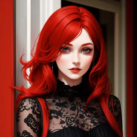 woman, red hair,
