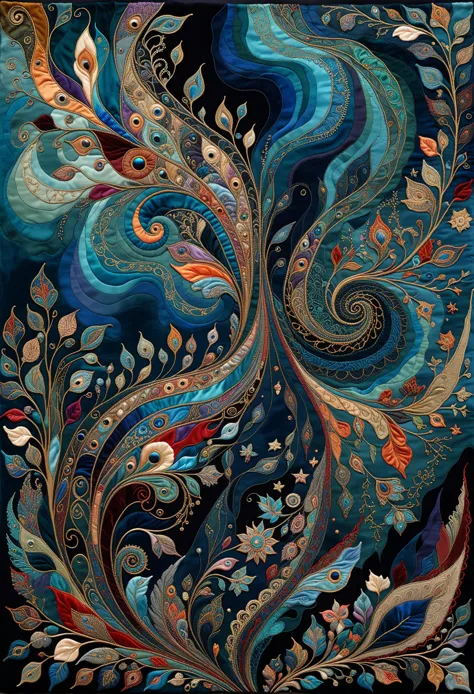 surrealism, in art technique frottage, an intricate abstract pattern created from small pieces of various fabrics such as silk, ...