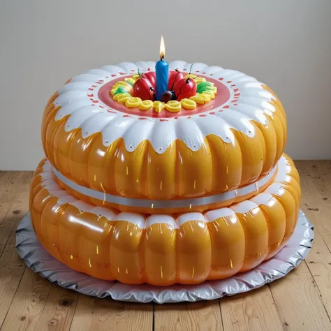 an inflatable cake<lora:Inflatable_v9_epoch_6:1>
