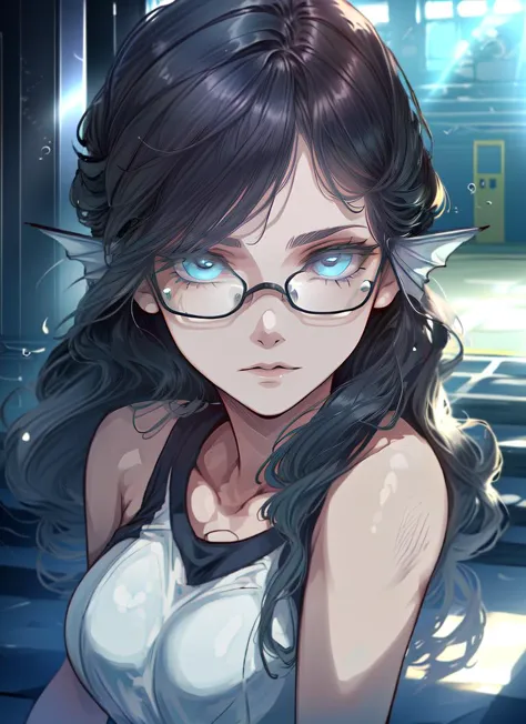 ((best quality)), ((highly detailed)), masterpiece, detailed face, beautiful face, (detailed eyes, deep eyes), (1girl), (glasses...