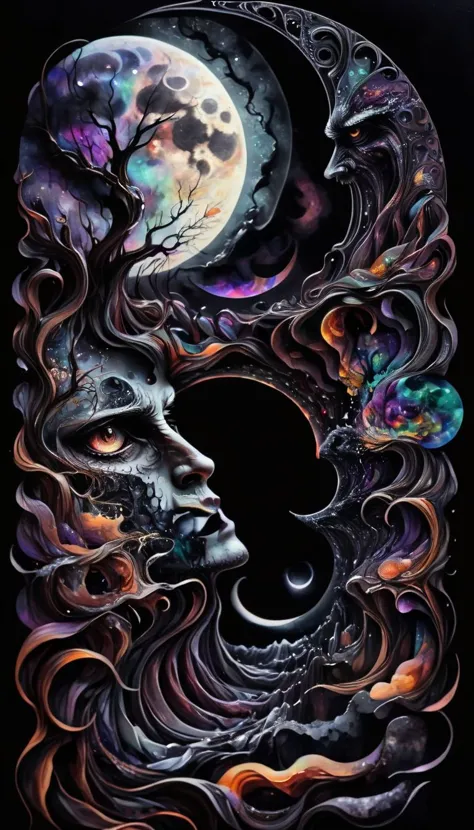 dark moon,
multycolor illusionix, black background
linquivera