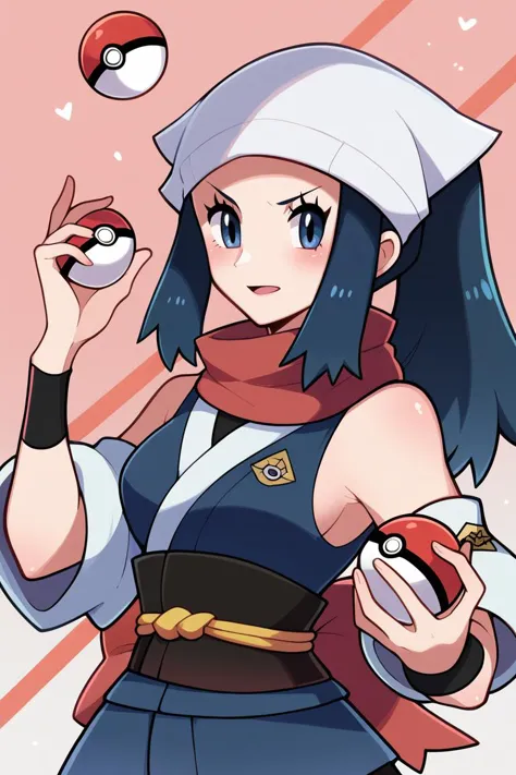 pokemon girl with a red ball in her hand