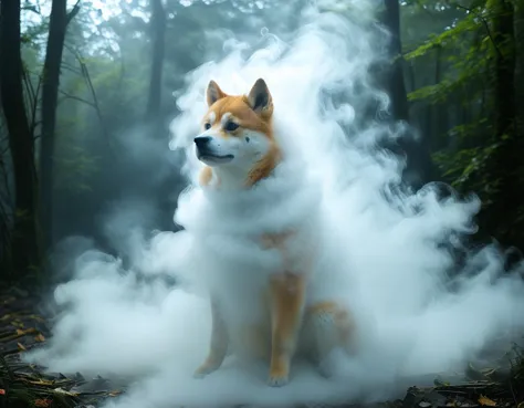 mdfg a doge made of fog <lora:fog_things:1>