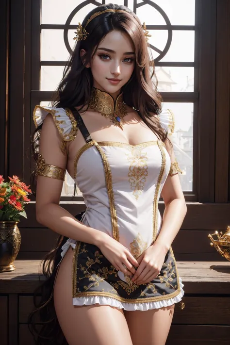 ((masterpiece,best quality,edgQuality)),(smile),standing,posing,
1girl,solo,edgLnF, golden embroidery, pauldrons,wearing edgLnF,...