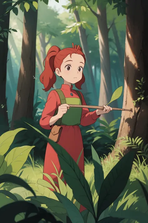 arrietty, 1girl, in the forest, (masterpiece,best quality:1.6)