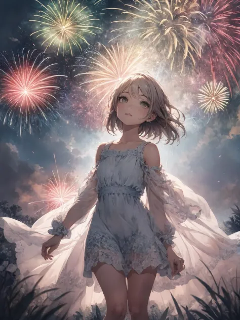 absurdres, highres, ultra detailed, (1girl:1.3),(firework:1.4)
BREAK
, watercolor style, soft blending, dreamy washes, delicate ...