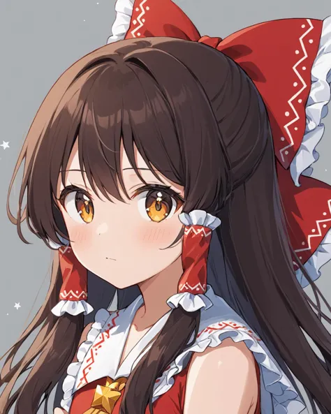 anime girl with long hair wearing a red and white dress and a red hat