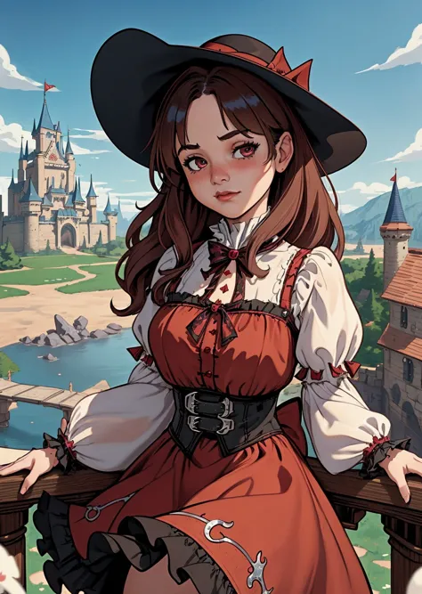 masterpiece, best quality, castle background, 1girl, cowboy shot, b_horror_v2_1, mmksc <lora:add_detail:0.25><lora:mmks_clean:0.25>