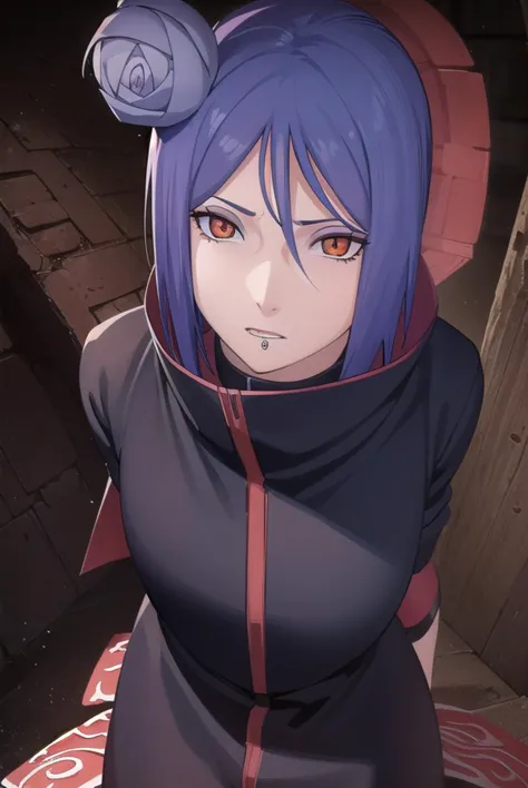 konan, <lyco:konanv2.5-lyco-nochekaiser:1>,
konan, short hair, hair ornament, blue hair, flower, hair flower, (orange eyes:1.2),...