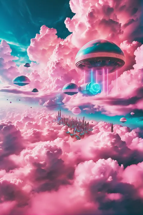 photograph, cinematic color grading, surreal, <lora:EnvyFeverDreamXL01a:1>
, fantasy, a cheerful,empty fantasy cloud city beyond the end of reality, masterpiece, by Kieran Belshaw<lora:EnvyBetterHiresFixXL01:0:hr=1>