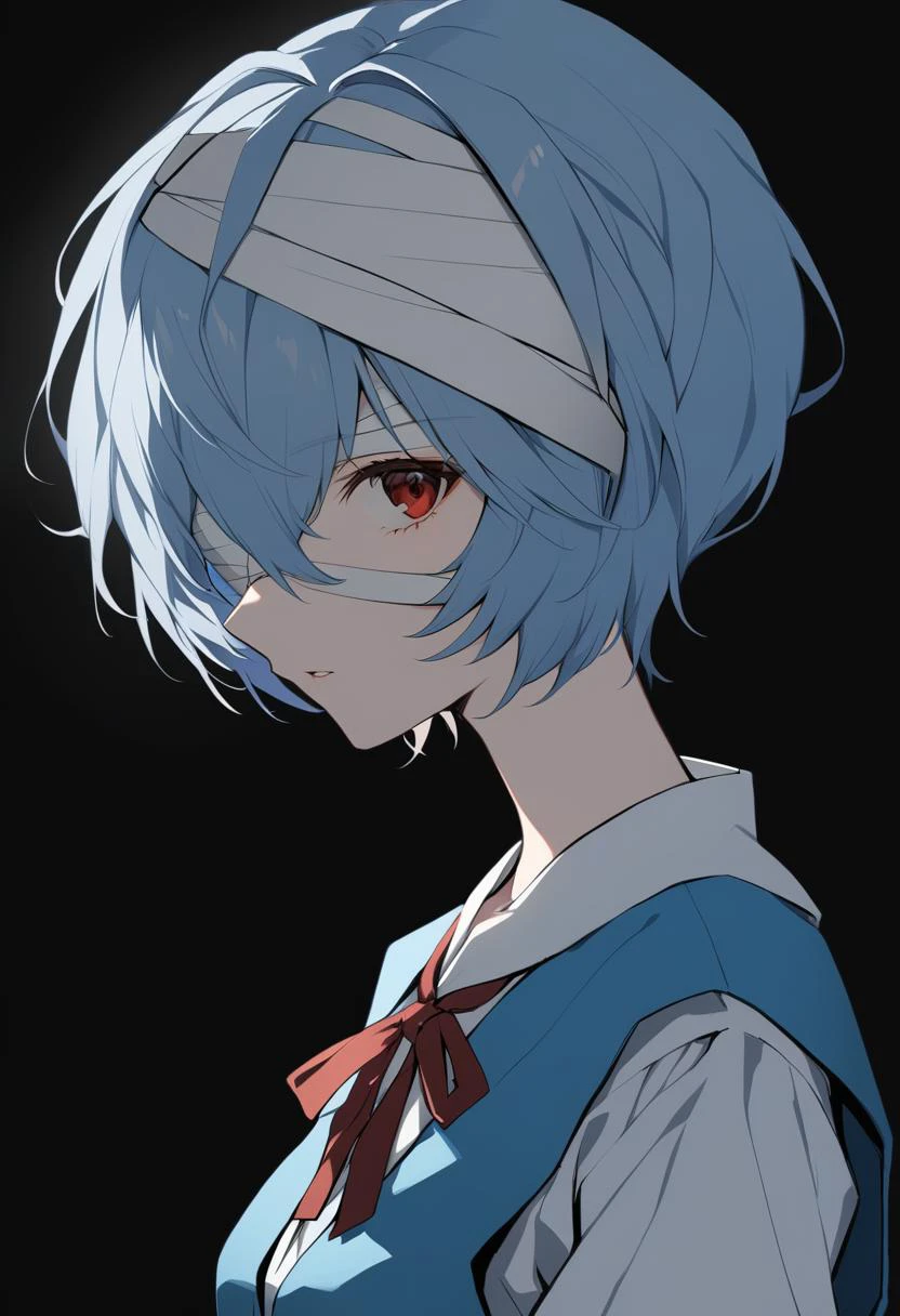 A close up of a person with blue hair and a tie - SeaArt AI