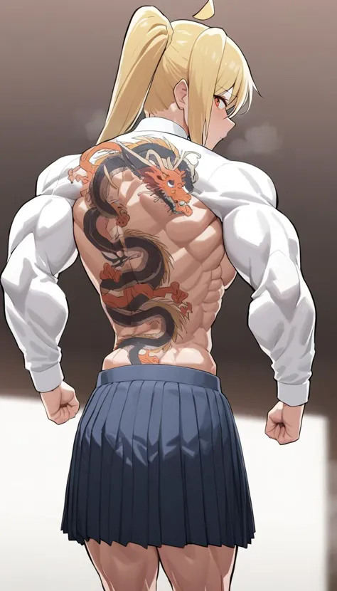 Dragon tattoo on back LoRa XL