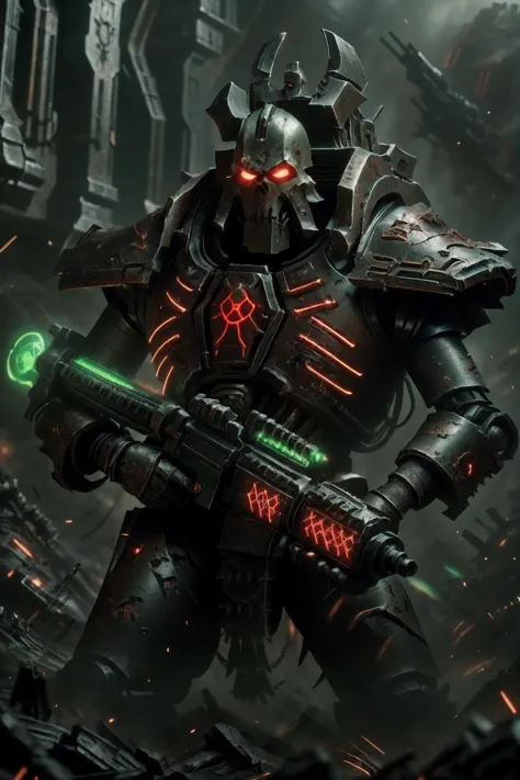 a close up of a sci - fio with a gun in his hand