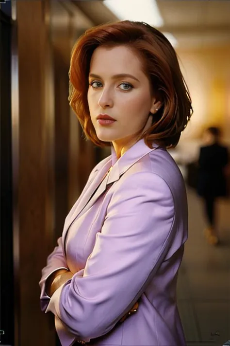 Dana Scully, portrait, soft light, dark business suit,
<lora:DanaScullySDstrong:1>, intricate details, hyperdetailed, cinematic,...