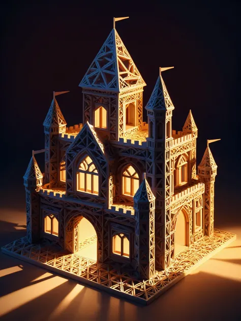 A child's toy castle constructed entirely of ral-pnrse blocks, casting fantastical shadows in the evening light. <lora:ral-pnrse-sdxl:1>,<lora:EnvyBetterHiresFixXL01:0:hr=1>