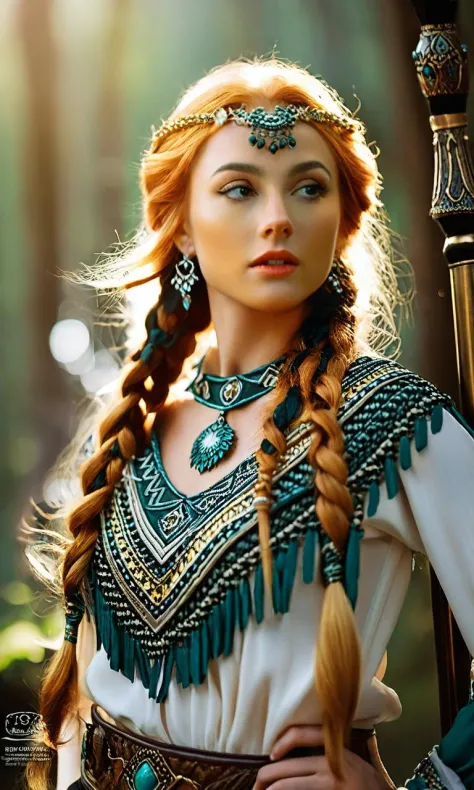 cinematic photo,western fantasy,Sultry elf in an alluring ensemble,Exotic and captivating presence,Seductive gaze and confident ...