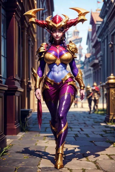 (ultra realistic,32k, masterpiece:1.2),(high detailed skin:1.1),( high quality:1.1),
<lora:shyvana_v1-manityro-dadapt:0.8>(smile...