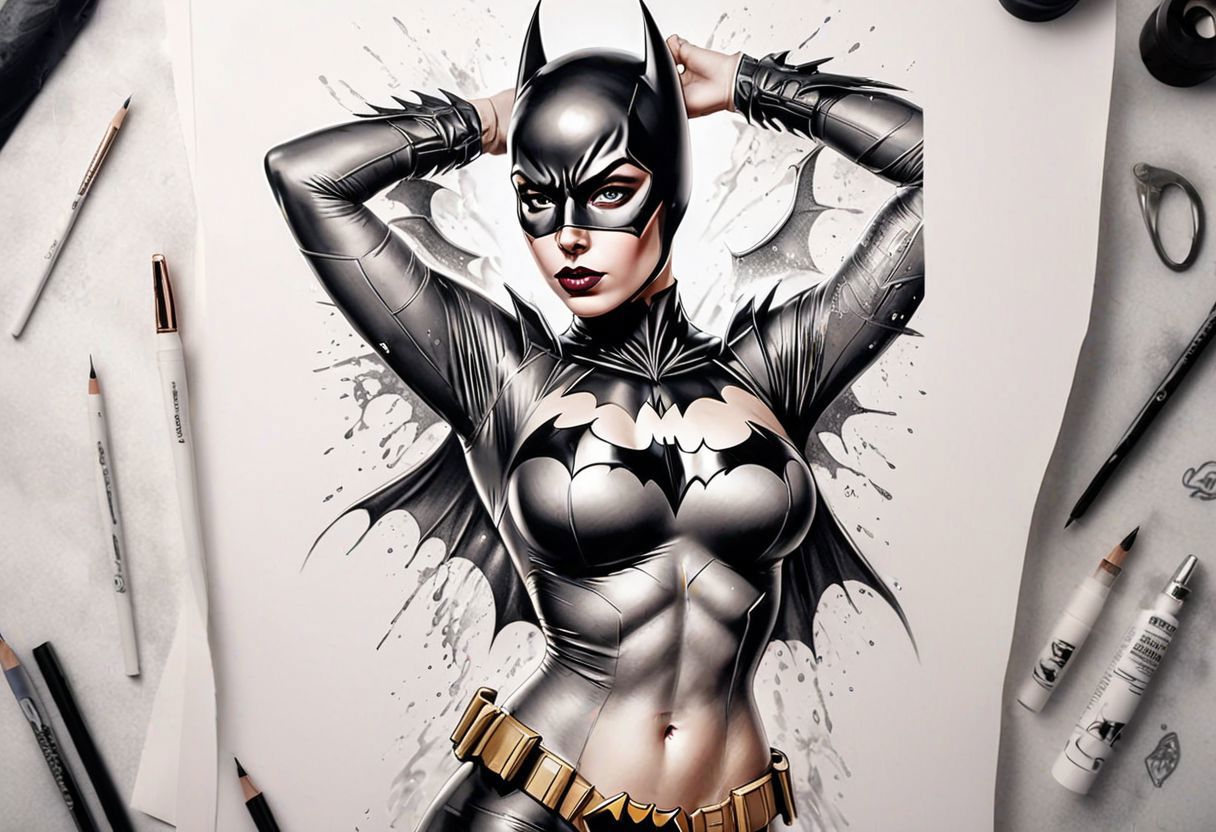 Batman girl drawing by artist and illustrator - SeaArt AI