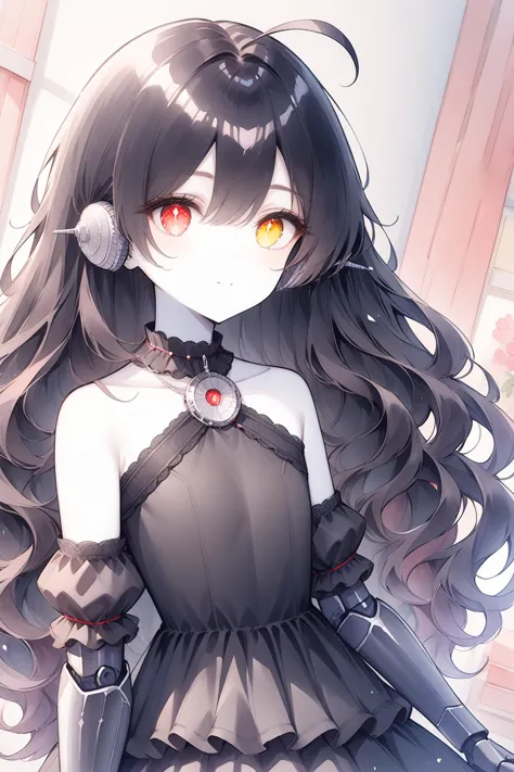 <lora:arbiterthedevil-pdxl_v2:1>arbiter the devil,black hair, very long hair, wavy hair, flat chest, colored skin, white skin,bl...