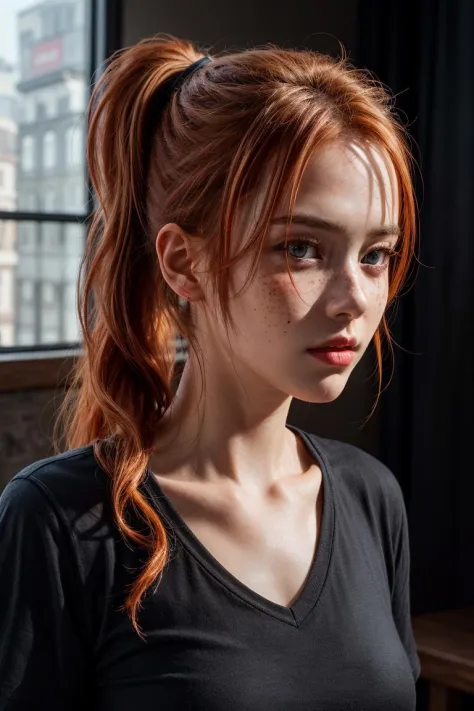 <lora:detailer:0.8> ,(8k, RAW photo, highest quality),(epic realistic:1.5), a girl, dynamic posture,erotic face,black shirt,(detailed eyes:0.8),(looking at the camera:1.4), (highest quality), (best shadow),intricate details,cinematic,((skin:1.4)),interior,...