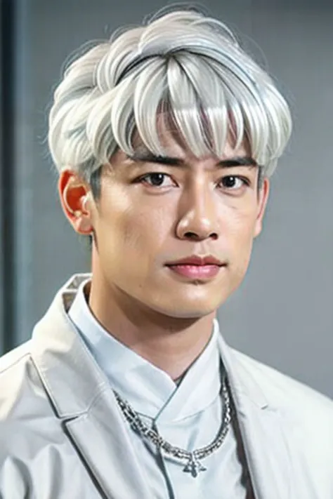 ((((1boy , medium shot, white hair  color :1.5)))),(8k, RAW photo, best quality, masterpiece:1.2), (realistic, photo-realistic:1...