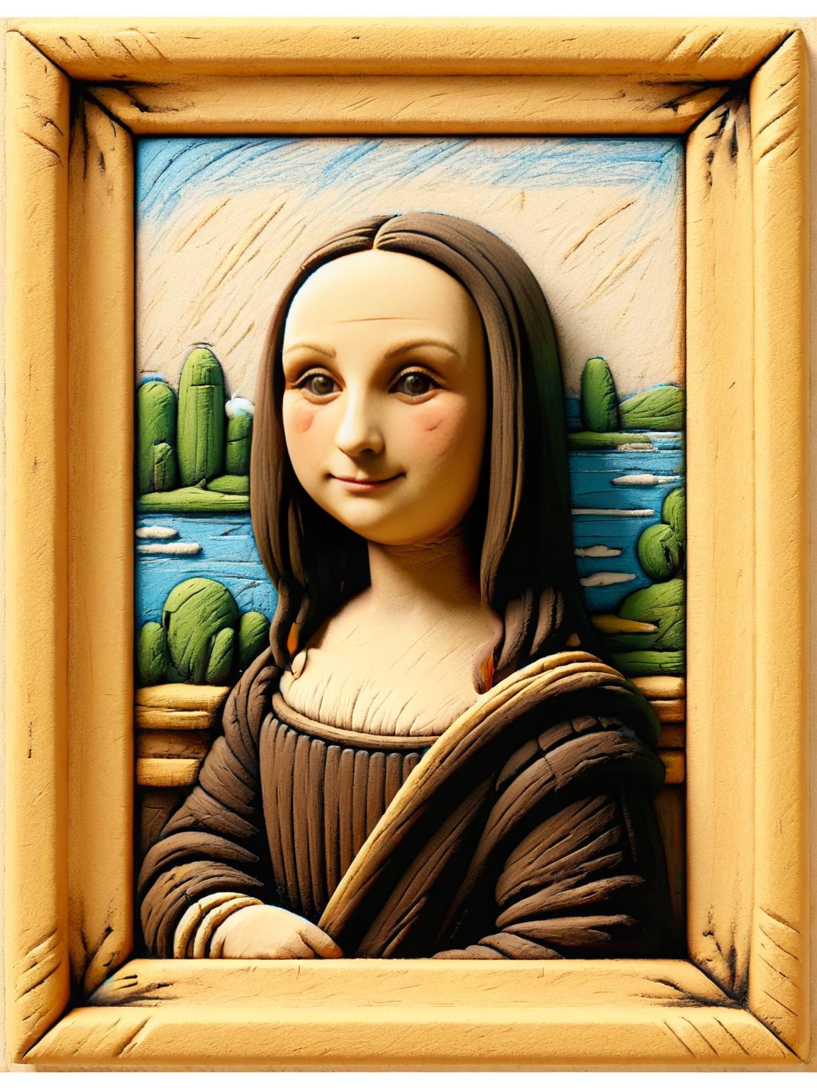 Painting of a woman with long hair and a smile on her face - SeaArt AI