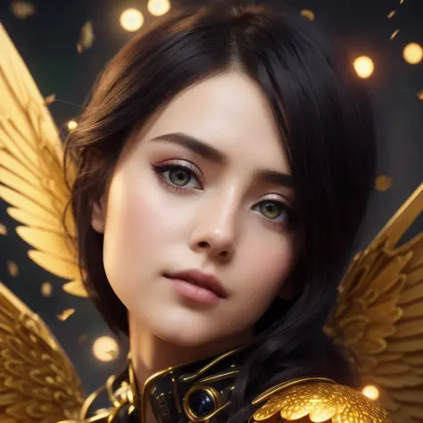 Endsinger, (masterpiece, best quality, ultra-detailed, highres), perfect face, sidelighting, lustrous skin,(bloom), (shine), lighting, ray tracing, sci-fi,1girl, solo, black hair, black lips, looking at viewer, wings, head wings, yellow eyes, long hair, colored skin, upper body, closed mouth, feathered wings, glowing eyes, artist name, glowing, bangs, colored sclera, depth_of_field,very detailed background, highly detailed background, Masterpiece, Ultra detailed, great composition,Dynamic angle,extremely delicate and beautiful,(Highest picture quality), (Master's work), depth of field, solo, extreme light and shadow, masterpiece, rich in detail, (fine features), (highest quality), (masterpiece), (detailed eyes), (beautiful) detailed,beautiful detailed eyes,(straight-on), upper body, cyberpunk:1, flower petals falling, (extremely detailed CG unity 8k wallpaper),(masterpiece), (best quality), (ultra-detailed), (best illustration),(best shadow),perfect lighting , perfect anatomy , vivid colors, (masterpiece),