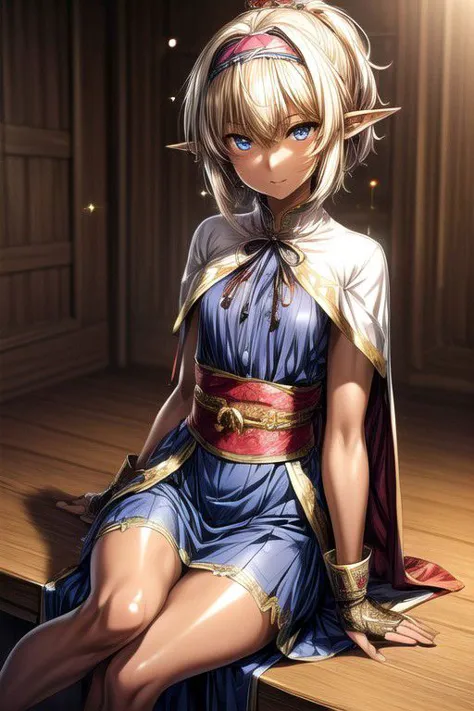 Nisei Muramasa, Nisei, 1girl, Small Breasts, (Short Hair), Messy hair, (Deep blue eyes),<lora:GoodHands-vanilla:1>blonde hair, S...