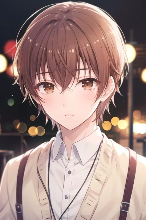 photorealistic, (4k), depth of field, (Masterpiece), (realistic skin texture), extremely detailed, intricate, hyper detailed, high resolution, professional photography, , depth of field, sharp detail, best quality, , 1boy, solo, male focus, <lora:takumi_kijima:0.82>, takumi_kijima, brown hair, brown eyes, greek costume, prison,