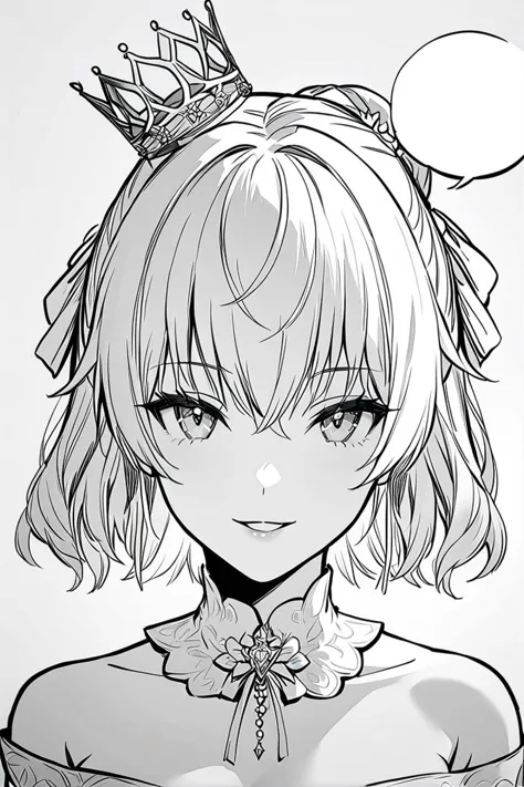 anime girl with a crown on her head