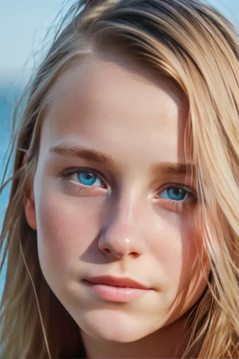 realistic photo, a realistic photo of  18yo girl wearing a bikini, blonde hair, beach,  (1girl), (extremely detailed CG unity 8k...