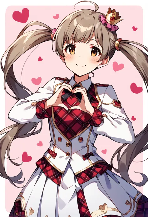 a girl in a dress with a heart shaped frame