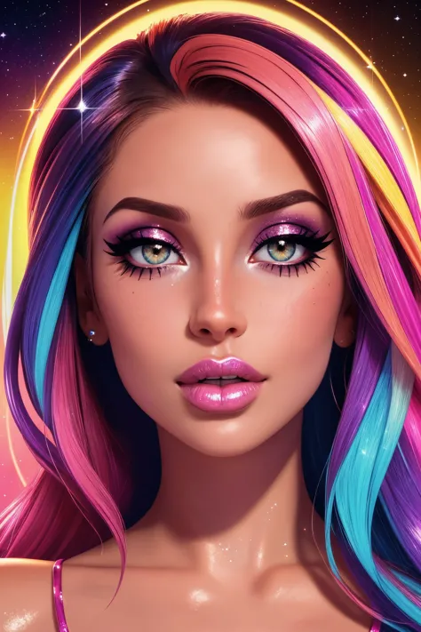 beautiful woman face, closeup, colorful makeup, sparkles, glitter, high contrast,
([Ni(:0)na( :0)Dob(:0)rev|Lana( :0)Del( :0)Rey...