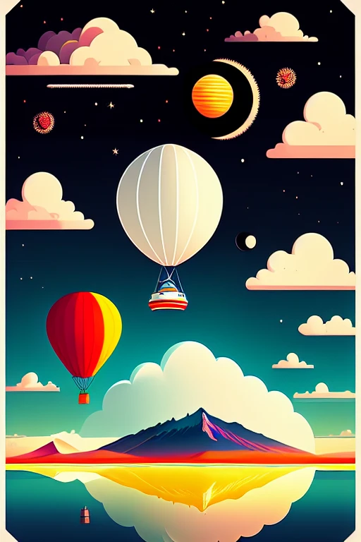 one (large white balloon carrying a telescope,:1.1)
vector art, Kurzgesagt, sharp focus, (HDR), (8k), (gigapixel), ((masterpiece))