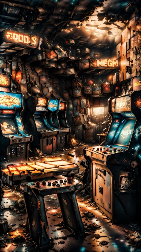 a room with arcades and video games in it