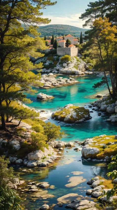 a profestional picutre of  Lokrum Island, Dubrovnik, Croatia: A verdant oasis in the Adriatic, Lokrum offers botanical gardens, ...