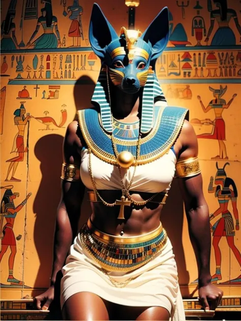 egypt_style, ankh , male focus, abs, cross, egyptian, jackal ears, egyptian clothes, <lora:Copax_StyleMix_1_Egypt:1>