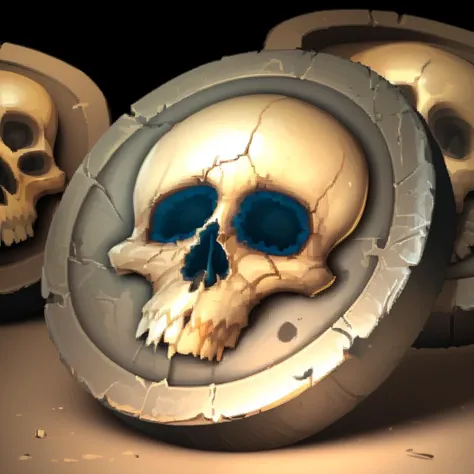 ((masterpiece,best quality)), <lora:FantasyIcons_Coins:0.8>, skull coin,, shiny metal