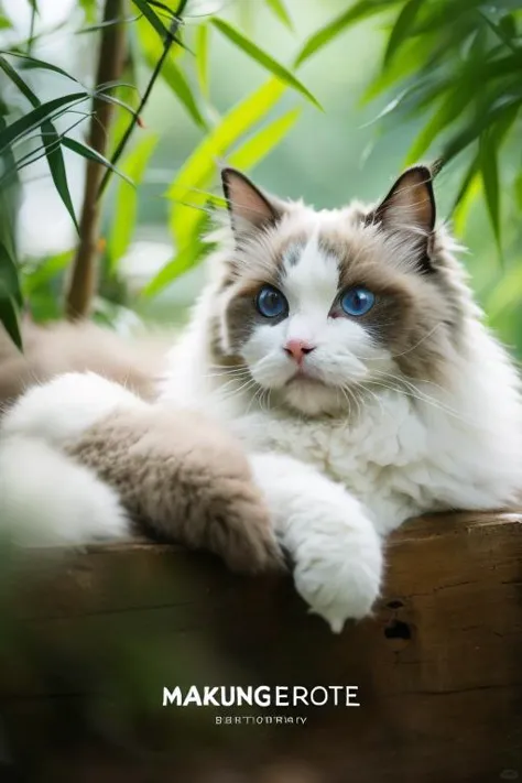 a close up of a cat laying on a wooden ledge